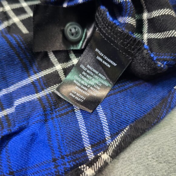 Sanctuary Blue & Black Plaid Button Down Shirt | Women’s Medium - Picture 7 of 13